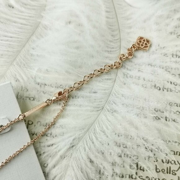 Kendra Scott Elisa Drusy Rose Gold Necklace - Picture 3 of 3